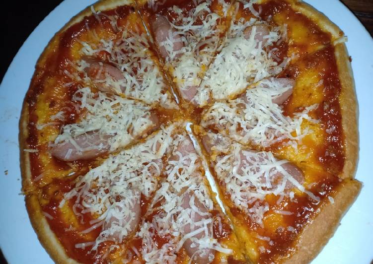 Olahan Pizza Teflon Homade🍕 | Cara Bikin Pizza Teflon Homade🍕 Yang Enak Dan Mudah