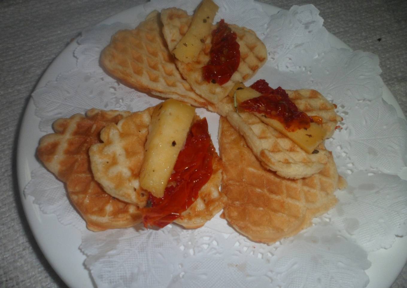 Waffles de jengibre y queso