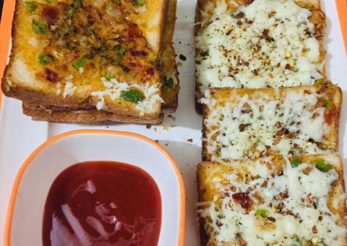 Tasty suji bread pizza