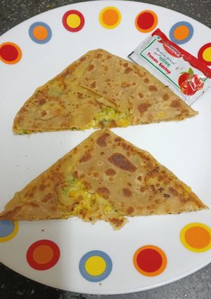 A picture of Master Chef Style Corn Cheese Paratha.