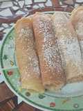 Panqueque relleno de mermelada de tomate