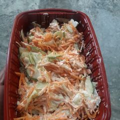 A picture of Carrot and Cucumber coleslaw.