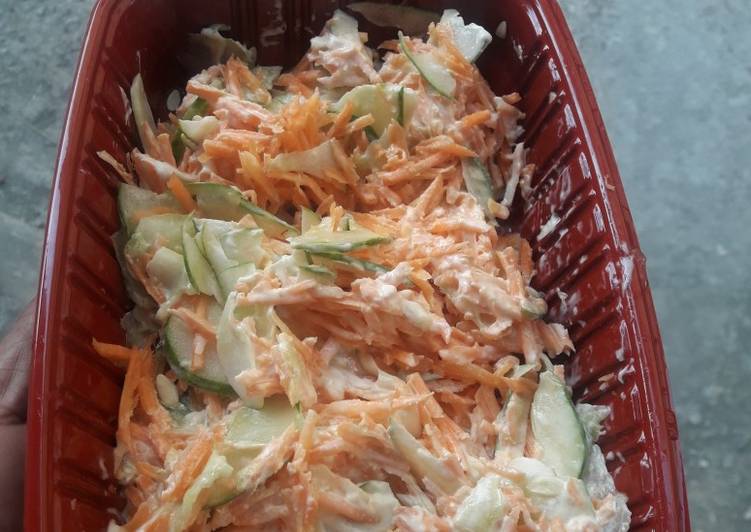 Easiest Way to Make Homemade Carrot and Cucumber coleslaw