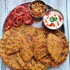A picture of Vegetable Jowar Paratha -Wholesome in Every Bite.