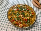 Poulet au lait de coco et poivrons