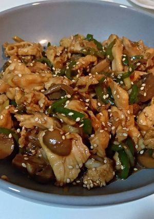 Una foto de Fajitas de Chop suey de pollo