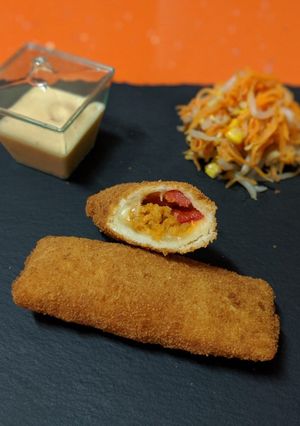 Una foto de Flamenquines de pan de molde
