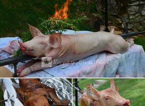 Une photo de Cochon de lait à la broche