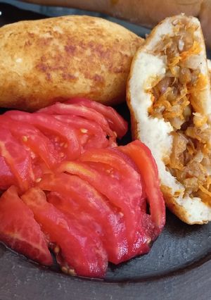 Una foto de Papas rellenas de cochayuyo