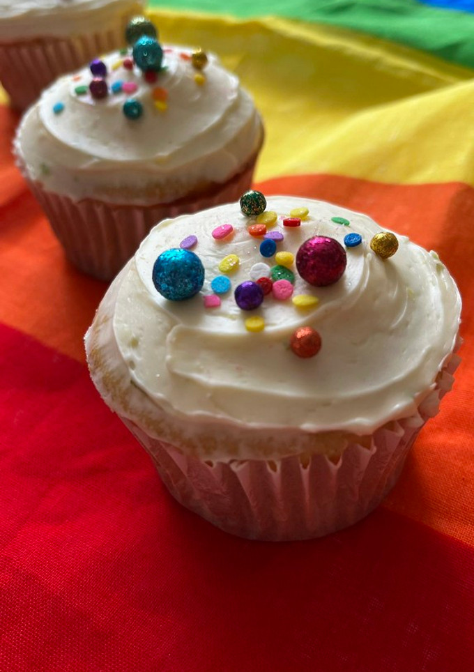 Una foto de Cupcakes rellenos de cheesecake