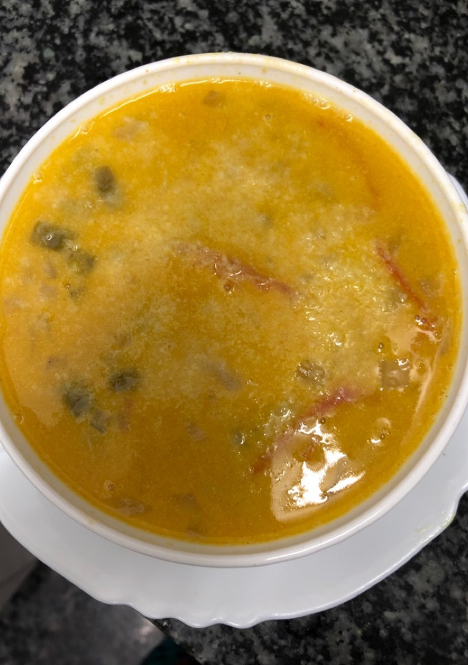 Una foto de 326. Sopa de coco y judías pintas 🇹🇿 (principal legumbres)