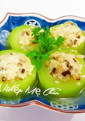 Hình của món Canh bí xanh nhồi nấm đậu hũ chay.