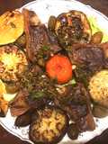 California Farm Mint Eggplant Lamb Chop Salad