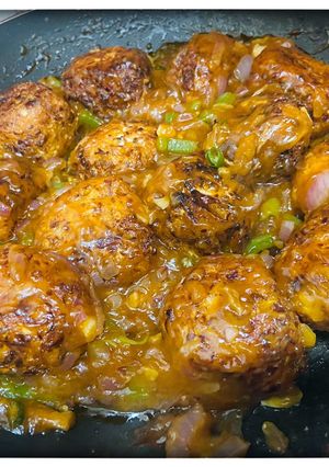 A picture of Veg Manchurian.