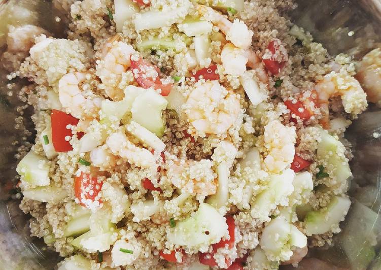 Salade de quinoa aux crevettes