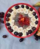 FRUIT CUSTARD  WITH CHIA SEEDS