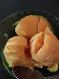 Helado de durazno frescos