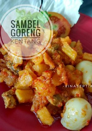 Foto resep Sambel Goreng Kentang Ati+ telur puyuh