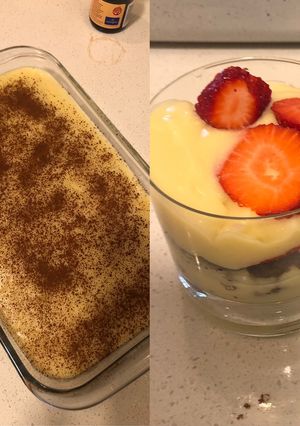 Una foto de Postre bicolor combinando recetas Cookpad