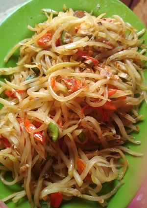 Foto resep Oseng pepaya muda + pete