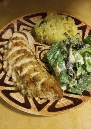 A picture of Easy Parmesan Crusted Chicken for 2.