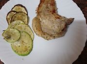 Una foto de chips de calabacín