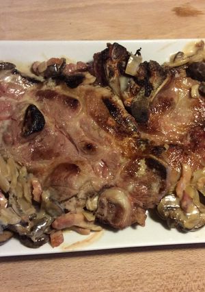 Une photo de Côtes de porc aux champignons