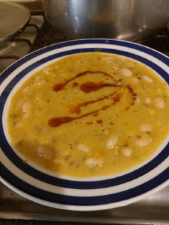 Una foto de Porotos granados con mazamorra a mi estilo