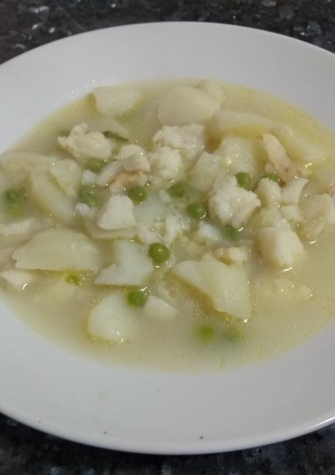 Una foto de Patatas con pescado