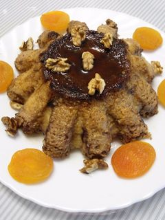 Una foto de Pudding de nueces y miel