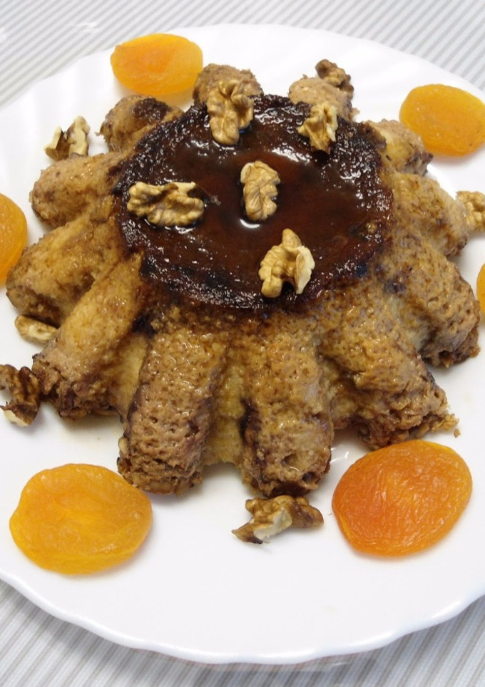 Una foto de Pudding de nueces y miel