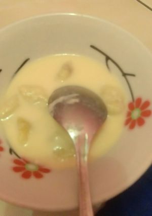 Foto resep Camilan anak bayi 13m kolak pisang susu uht