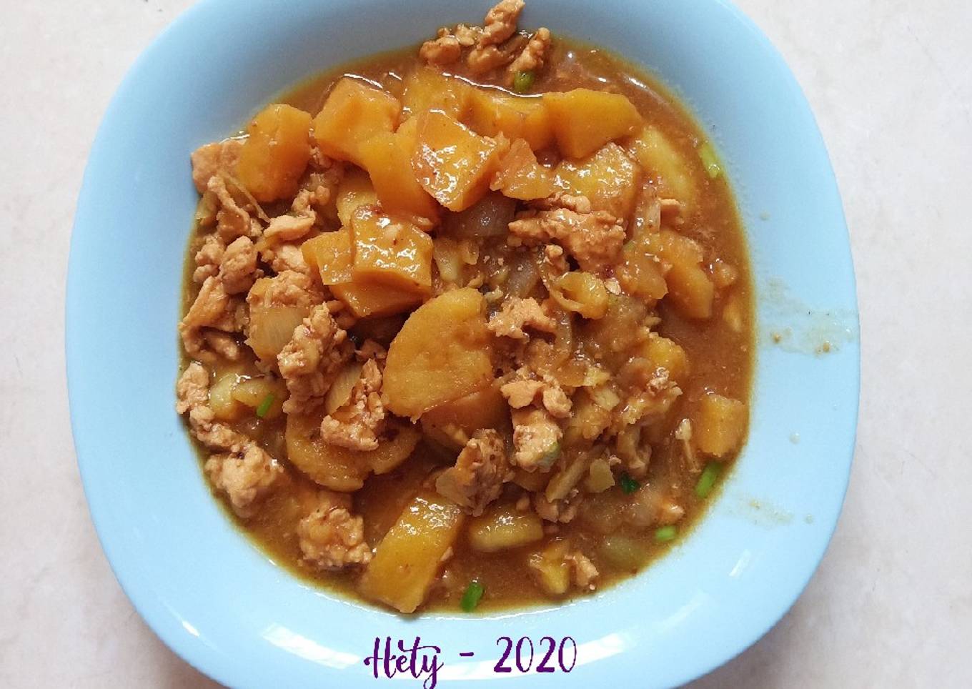 Tumis Daging dan Kentang Kecap