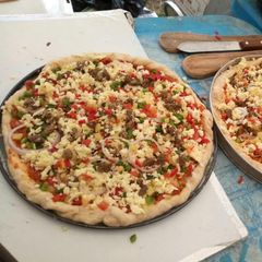 Home made pizza A picture of Home made pizza.
