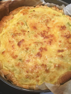 Una foto de Quiche de puerros fácil y rápida