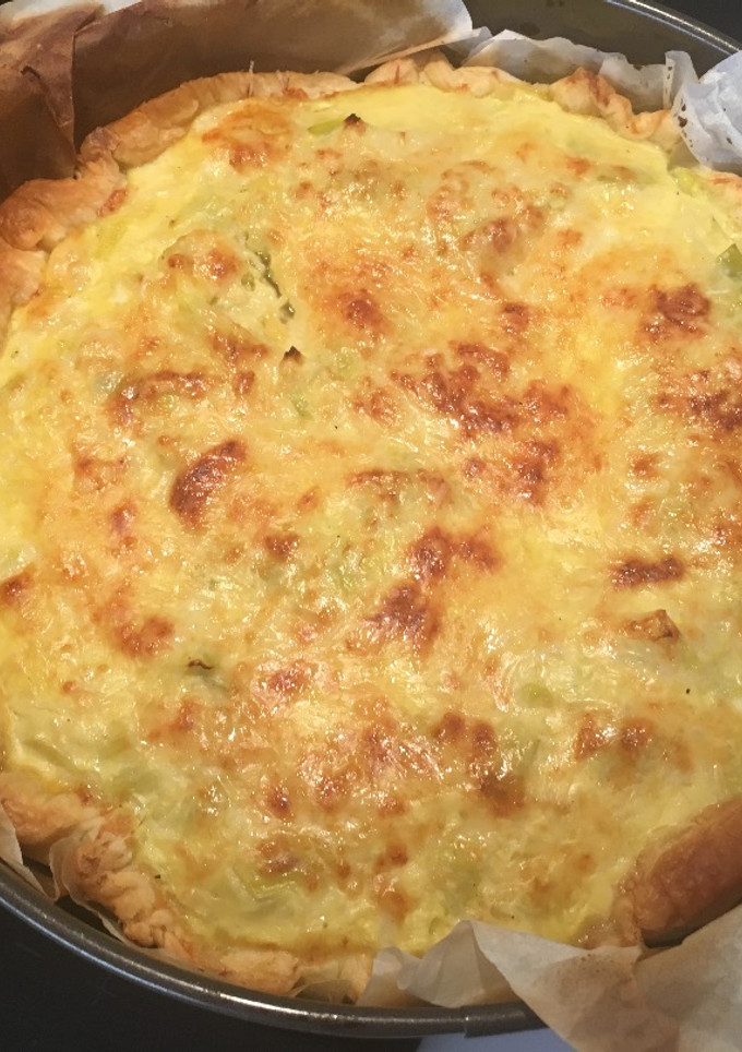 Una foto de Quiche de puerros fácil y rápida