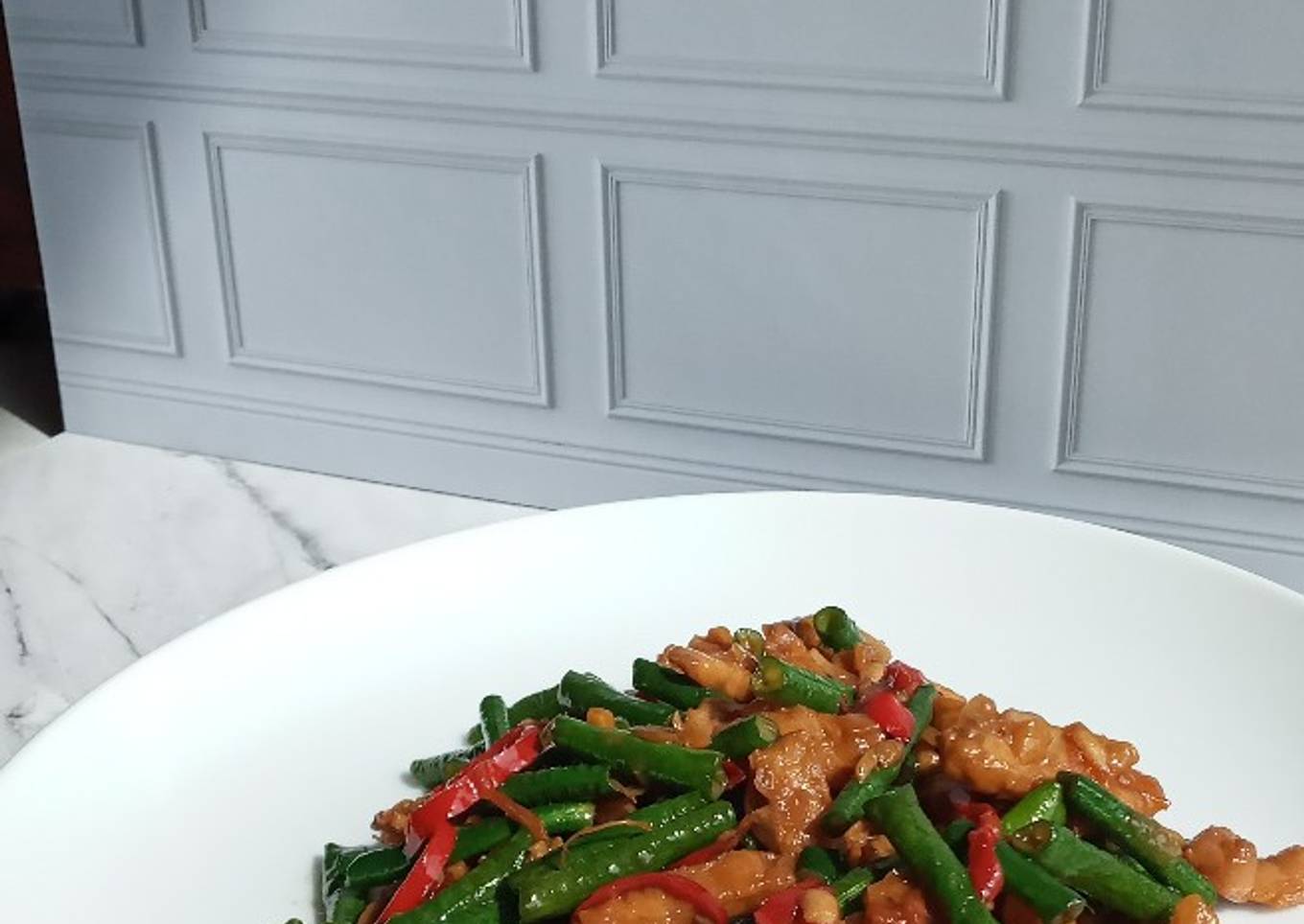 Oseng tempe kacang panjang