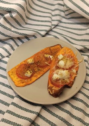 Una foto de Mini pizzas de batata