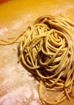 A picture of Ramen noodles from scratch..