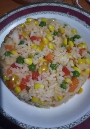 A picture of Vegetable rice #recipemarathon.