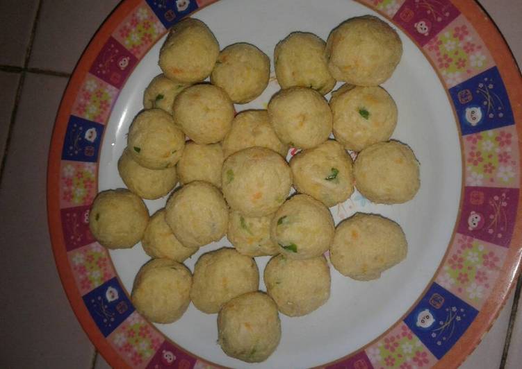 Cara Memasak Bola bola kentang sayur ayam telur 😋 #mpasi 9+M yang Lezat