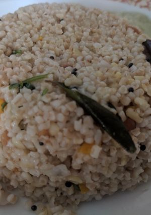 A picture of Wheat Rava Upma.