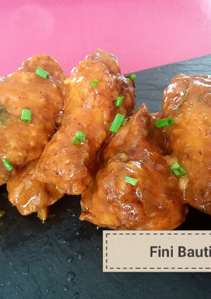 Una foto de Alitas de pollo con salsa Buffalo