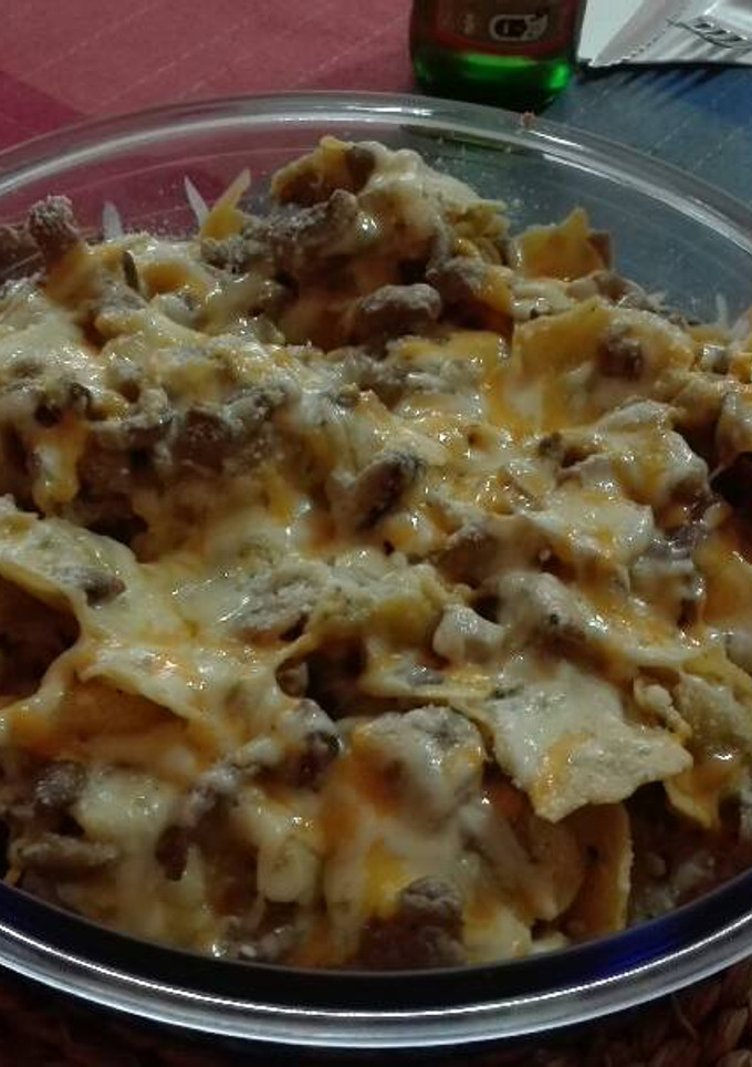 Una foto de Tortellini con setas y ternera