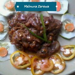 A picture of Pan toast Peppered meat.