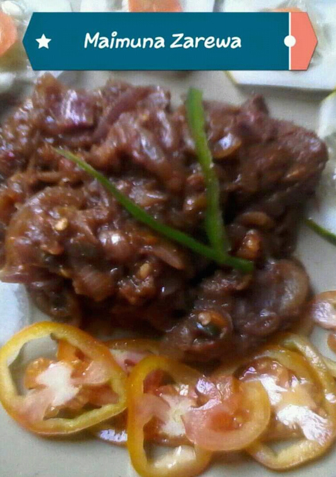 A picture of Pan toast Peppered meat.