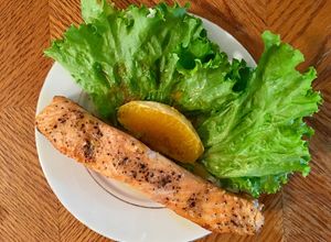 Hình của món Fillet Cá hồi sốt cam.