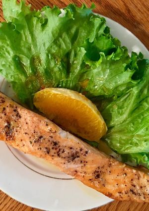 Hình của món Fillet Cá hồi sốt cam.