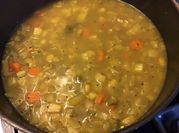 A picture of onion turnip soup