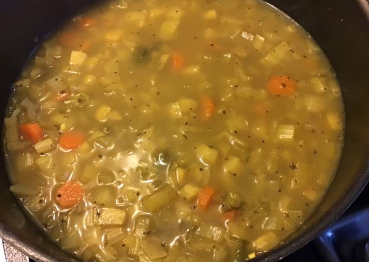Soupe de blettes céleri rave carottes et navets